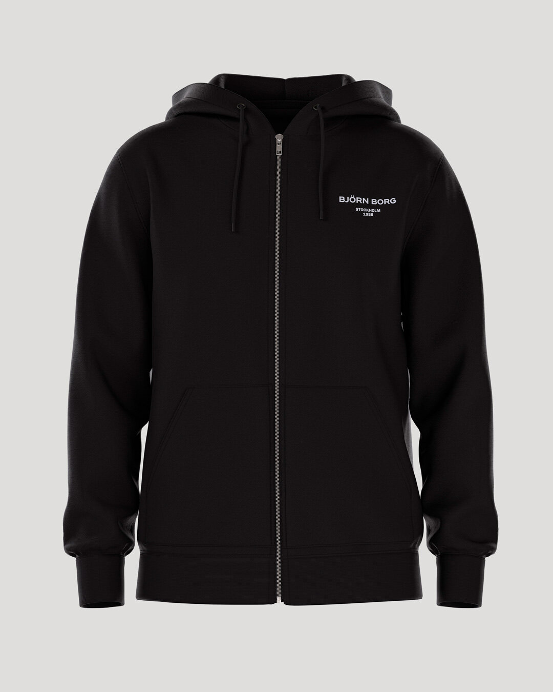 Sporty sweatshirt med lynlås